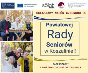 plakat NABÓR CZŁONKÓW DO POWIATOWEJ RADY SENIORÓW